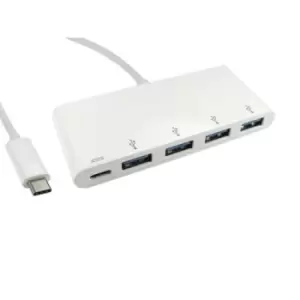Image of Cables Direct USB3C-HUB4BPWPD interface hub USB 3.2 Gen 1 (3.1 Gen 1) Type-C 5000 Mbps White