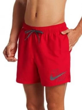 image of Nike Swim 5" Logo Lap Swim Shorts - Red Size M Men