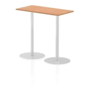 Image of Italia Poseur Table Rectangle 1200600 Top 1145 High Oak