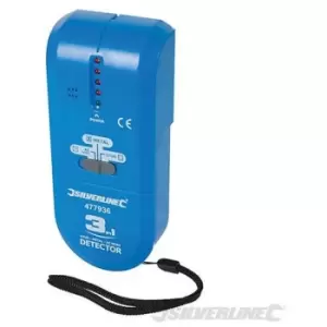 Image of Silverline - 477936) 3-in-1 Detector Compact 1 x 9V (PP3)