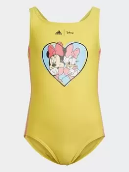 Image of adidas X Disney Friendship Swimsuit, Yellow, Size 5-6 Years, Women