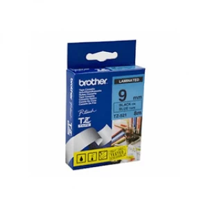 Image of Brother TZE-521 P-touch Black on Blue Laminated Tape 9mm x 8m