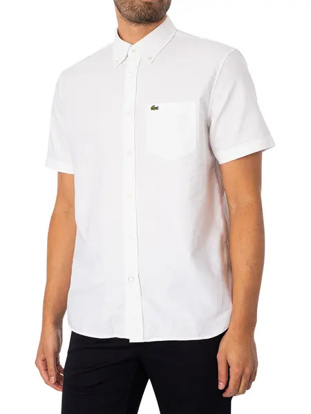 Lacoste Regular Logo Short Sleeved Shirt White M