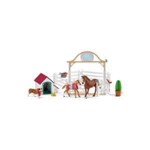 Image of Schleich Horse Club Hannahs Guest Horses with Ruby the Dog
