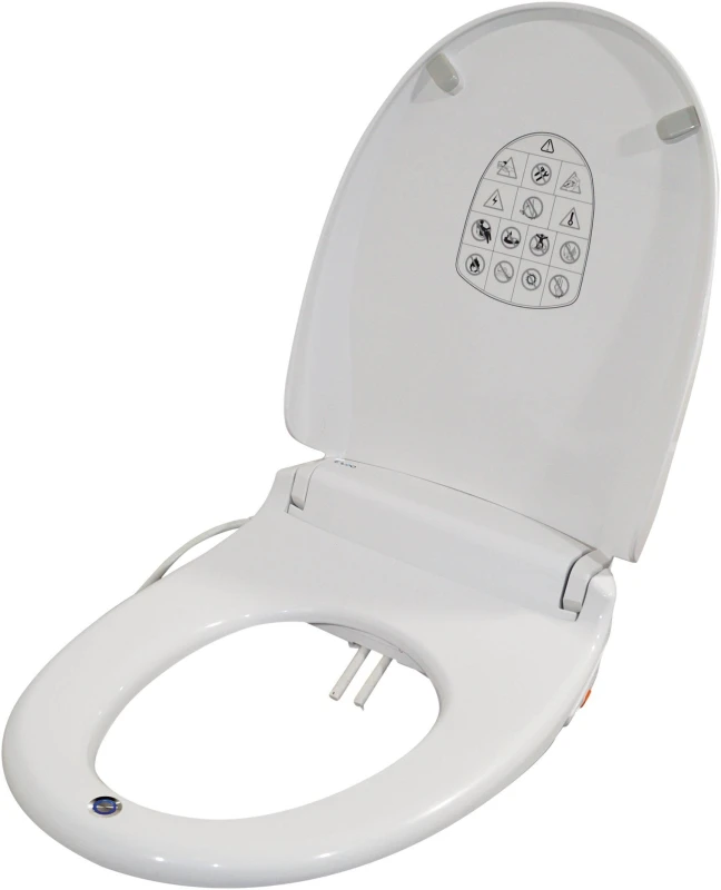 Image of Aidapt Toilet Seat with Bidet Cleaning featuring a Warm Air Dryer Night Light and Heated Seat Oval White