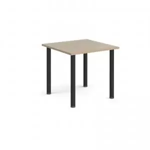 image of Rectangular Black radial leg meeting table 800mm x 800mm - barcelona