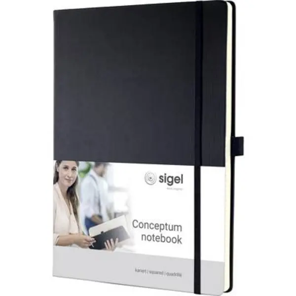 image of Sigel Sigel CONCEPTUM CO111 Notebook Squared Black No. of sheets: 97 A4 CO111