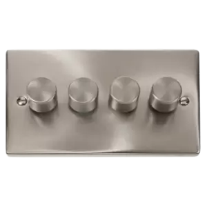 Image of Click Scolmore Deco 4 Gang 400W-VA 2 Way Resistive-Inductive Dimmer Switch - VPSC154