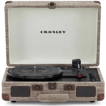 image of Cruiser Plus Deluxe Portable Turntable - With Bluetooth Output - Havana