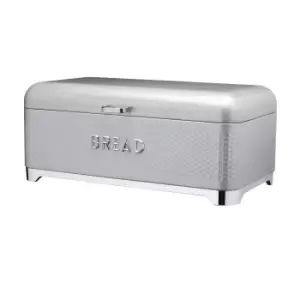 Lovello Grey Bread Bin Grey and Silver