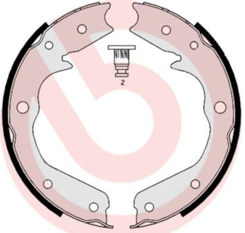 Image of BREMBO Handbrake shoes BREMBO S 59 527
