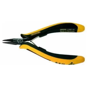 image of Bernstein 3-687-15 Snipe Nose Pliers EUROline-Conductive Short Pla...