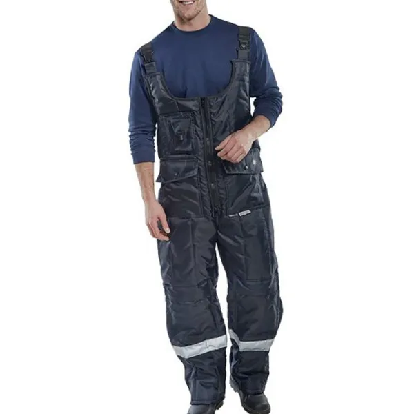 Image of Beeswift Coldstar Freezer Bib Trousers Navy Blue 3XL BSW12122 BSW12122