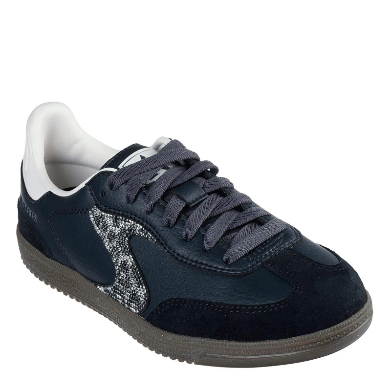 Image of Skechers Womens Hotshot Shimmering Spots Trainer in Black Size: 4 Black Female 4