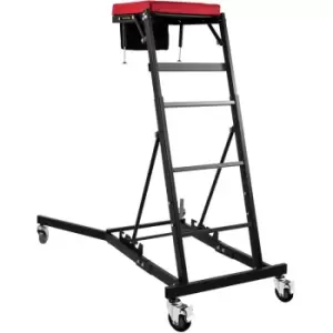 image of VEVOR Automotive Engine Creeper, Adjustable Height Foldable Creeper, 400 LBS Capacity High Top Engine Creeper, with Four 4" Casters, Padded