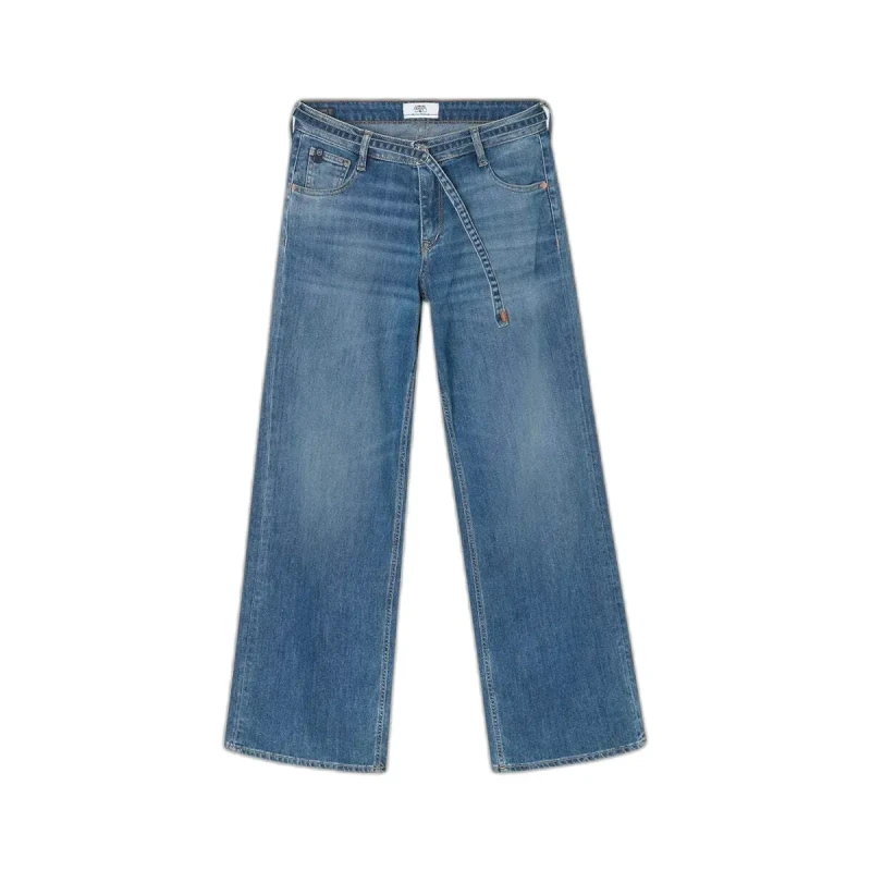 Image of Le Temps des cerises Wide Leg Womens Jeans Le Temps des cerises Lauryn Jab Bleu Female 32