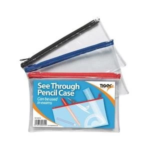 image of See Through Pencil Case 200 x 125mm Pack of 12 300794