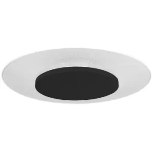 Image of Sienna Lido Flush Ceiling Light Black Matte, Transparent Edited