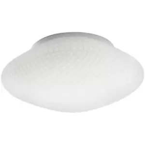 Image of Merano Escondido Bathroom Ceiling Light White Glass LED E27