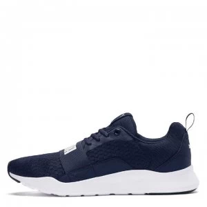 image of Puma Wired Mens Trainers - Navy/White