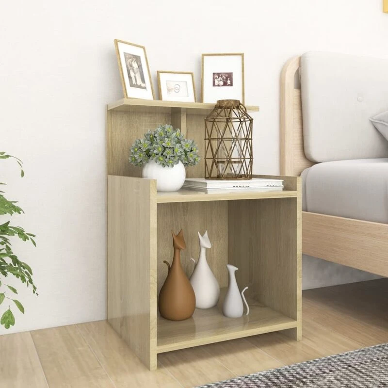 Image of VIDAXL Bed Cabinets 2 pcs Sonoma Oak 40x35x60cm Engineered Wood Vidaxl 8720286557877