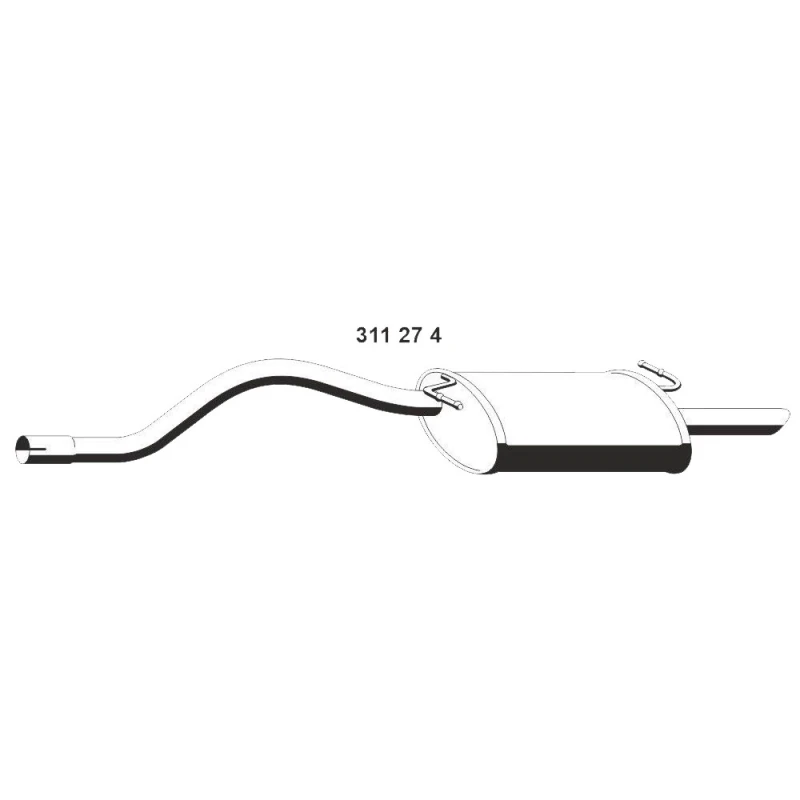 Image of ERNST 311274 Rear silencer End Silencer (3437)