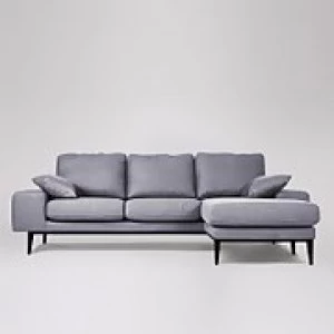 image of Swoon Tulum Smart Wool Corner Sofa - Right Hand Side - Corner Sofa - Anthracite