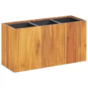 image of Vidaxl Garden Raised Bed With 3 Pots Solid Acacia Wood