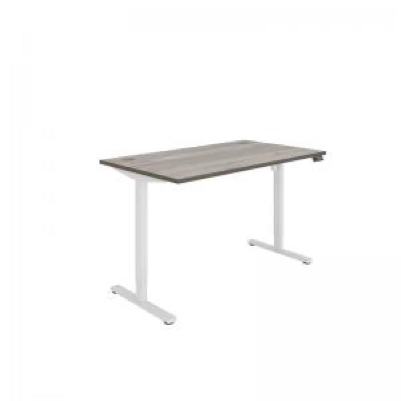 Image of Astin Economy Single Motor Sit/Stand Desk 1400x800x705-1220mm Alaskan Grey Oak/White KF800017