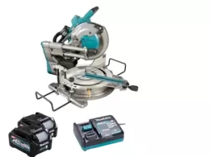 Image of Makita LS004GD202 40V 2x2.5Ah 260mm XGT BL Slide Compound Mitre Saw Kit