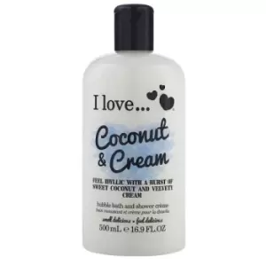 image of I Love Cosmetics Bath & Shower Creme Coconut & Cream 500 ml