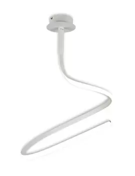 Image of Nur Semi Flush Ceiling 30W LED 3000K, 2400lm, Dimmable White, Frosted Acrylic