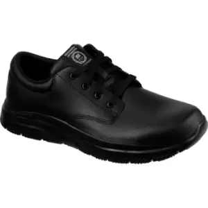 Image of Skechers Fourche Mens Slip Resistant Work Shoes Black Size 6