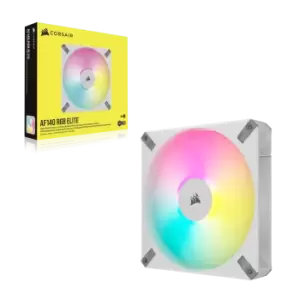 Image of Corsair AF140 ELITE RGB High-Performance 140mm PWM Single Fan - White - CO-9050159-WW