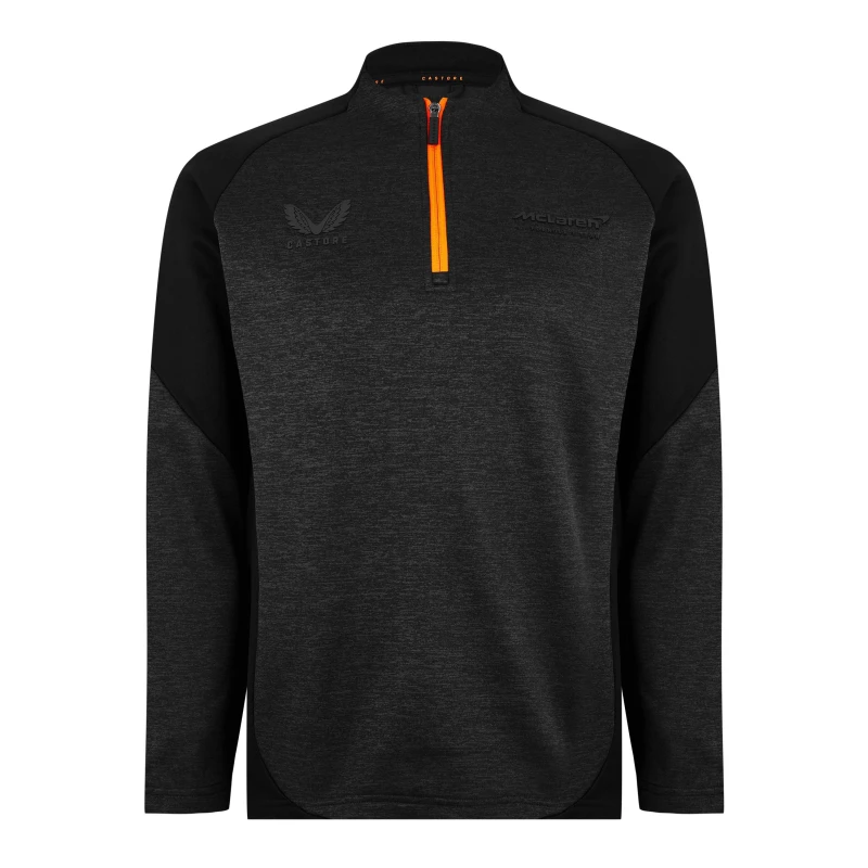 Image of Castore Mclaren Quarter Zip Jacket Mens Black Marl male M