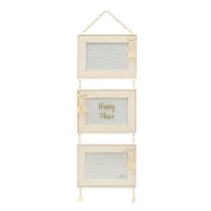 Image of Sass & Belle White Tassel Triple Photo Frame