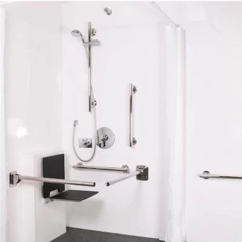 Image of Nymas - TYLE Doc M Shower Pack with Concealed Valves and Slimline Seat - Polished