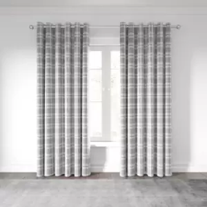 Image of Helena Springfield Harriet Lined Curtains 66" x 54", Blush/Grey