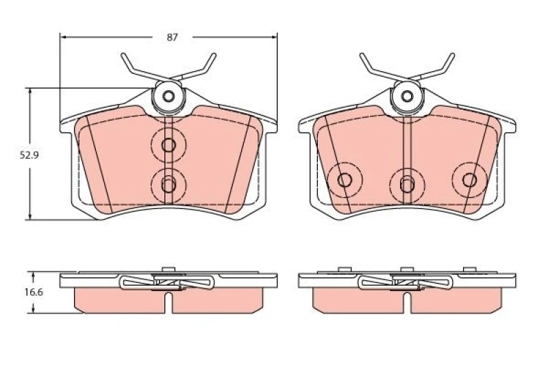 Image of Brake pad set TRW GDB2357