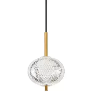 image of Ideal Lux decor 12cm LED Globe Pendant Ceiling Light Clear, 3000K