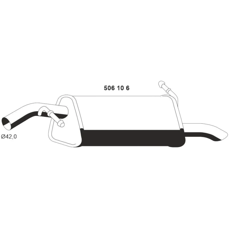 Image of ERNST 506106 Rear silencer End Silencer (3437)