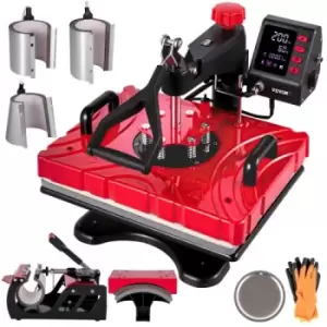 image of VEVOR Heat Press 12X15" 8 in 1 Heat Press 1000W Heat Press Machine with 360