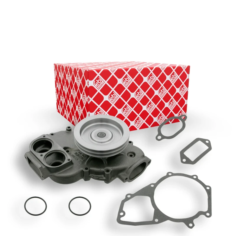 Image of FEBI BILSTEIN 27688 Water pump Grey Cast Iron, with belt pulley, with gaskets/seals Grey Cast Iron Water Pump (1260)