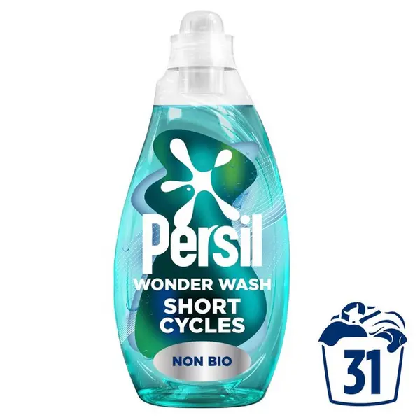 image of Persil Wonder Wash Non Bio Laundry Washing Liquid Detergent 837ml