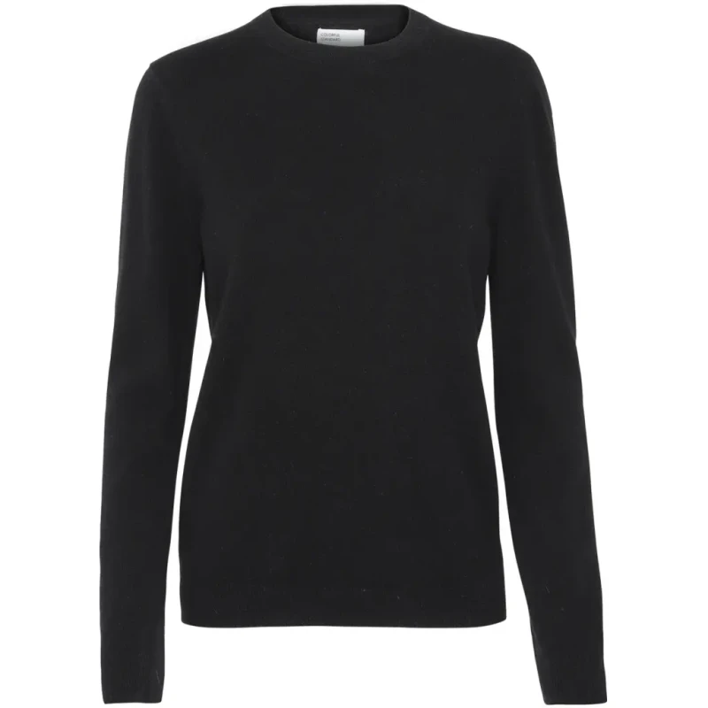 Image of Colorful Standard Womens wool round neck sweater Colorful Standard light merino deep Black Noir Female M