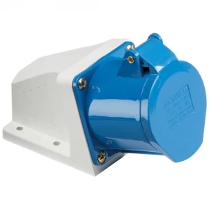 Image of KnightsBridge 16A 240V IP44 Angled Surface Mount Socket 2 P+E