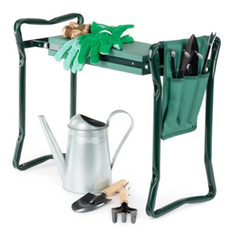 Image of Livivo 2 In 1 Garden Kneeler And Seat Foldable Garden Bench With Handles Foam Pad And Tool Bag For Gardening