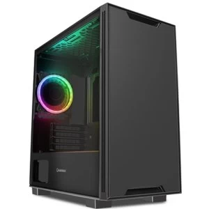 image of GameMax Commando Micro Tower 1 x USB 3.0 / 2 x USB 2.0 Tempered Glass Side Window Panel Black Case with Addressable RGB LED...