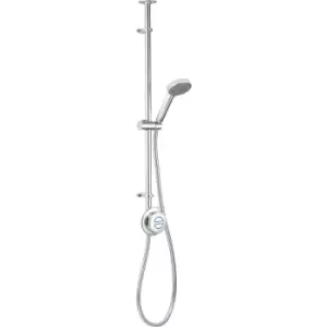 image of Aqualisa Quartz Classic Smart Digital Exposed Thermostatic Shower HP/Combi Ceiling Fed in Chrome Stainless Steel