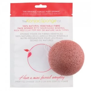 The Konjac Sponge Konjac Facial Puff Sponge French Red Clay